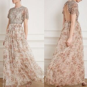 Needle & Thread Andromeda Embellished Maxi-Dress Size 6‎